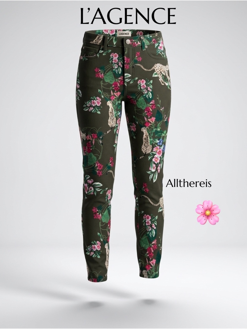 L’Agence Margo High Rise rare print! 🌸🐆